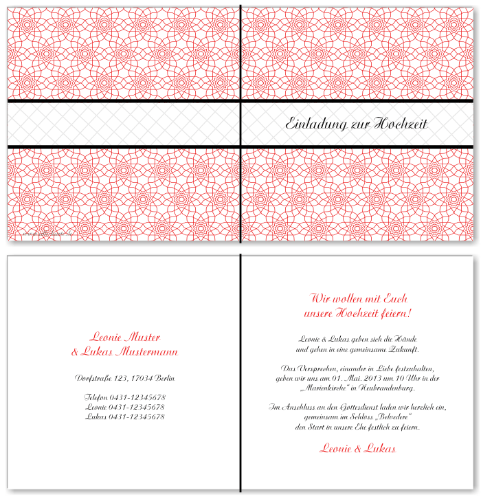  Einladungskarten Hochzeit, Hochzeitseinladungen, Hochzeitskarten, Einladungen für Hochzeit