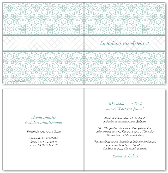  Einladungskarten Hochzeit, Hochzeitseinladungen, Hochzeitskarten, Einladungen für Hochzeit