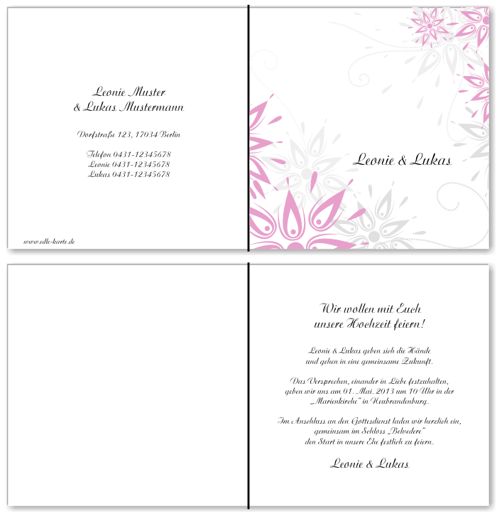 Einladungskarten Hochzeit, Hochzeitseinladungen, Hochzeitskarten, Einladungen für Hochzeit