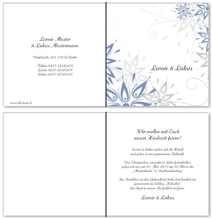  Einladungskarten Hochzeit, Hochzeitseinladungen, Hochzeitskarten, Einladungen für Hochzeit