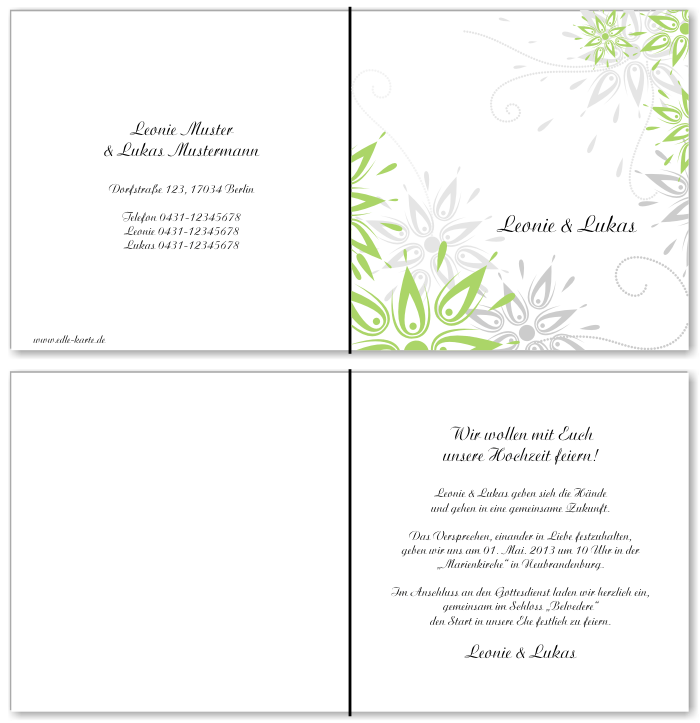  Einladungskarten Hochzeit, Hochzeitseinladungen, Hochzeitskarten, Einladungen für Hochzeit