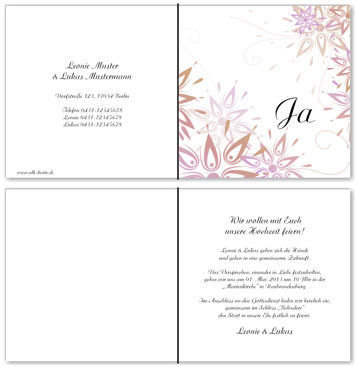  Einladungskarten Hochzeit, Hochzeitseinladungen, Hochzeitskarten, Einladungen für Hochzeit