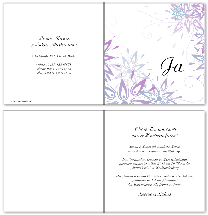  Einladungskarten Hochzeit, Hochzeitseinladungen, Hochzeitskarten, Einladungen für Hochzeit
