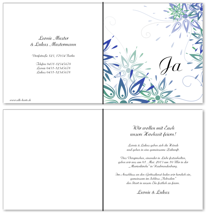  Einladungskarten Hochzeit, Hochzeitseinladungen, Hochzeitskarten, Einladungen für Hochzeit