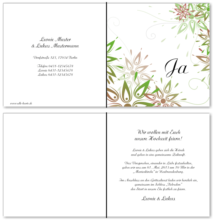  Einladungskarten Hochzeit, Hochzeitseinladungen, Hochzeitskarten, Einladungen für Hochzeit