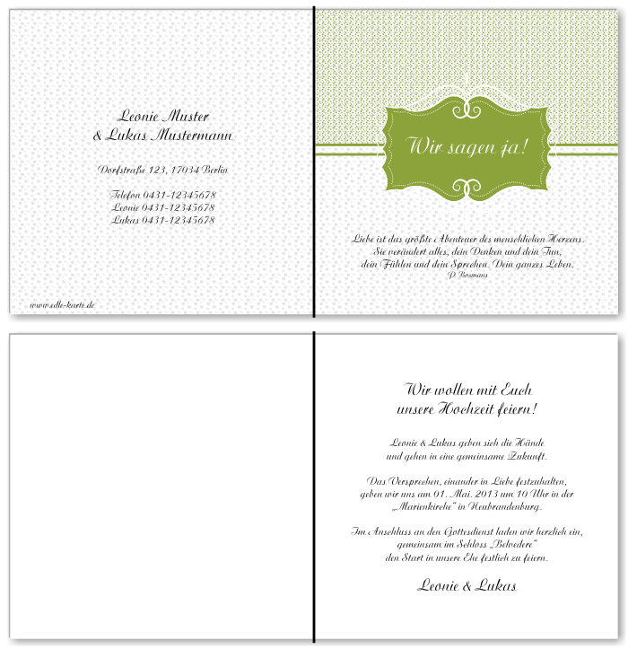  Einladungskarten Hochzeit, Hochzeitseinladungen, Hochzeitskarten, Einladungen für Hochzeit