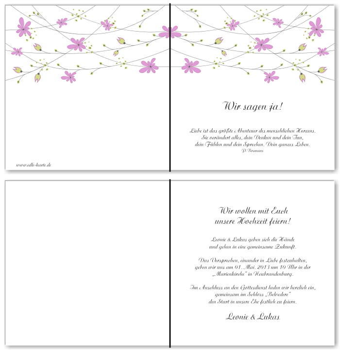  Einladungskarten Hochzeit, Hochzeitseinladungen, Hochzeitskarten, Einladungen für Hochzeit
