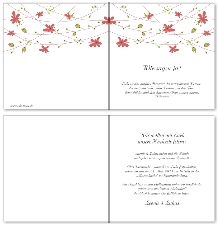  Einladungskarten Hochzeit, Hochzeitseinladungen, Hochzeitskarten, Einladungen für Hochzeit