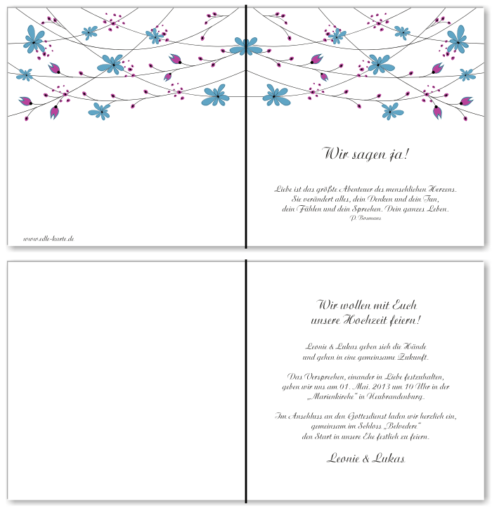  Einladungskarten Hochzeit, Hochzeitseinladungen, Hochzeitskarten, Einladungen für Hochzeit