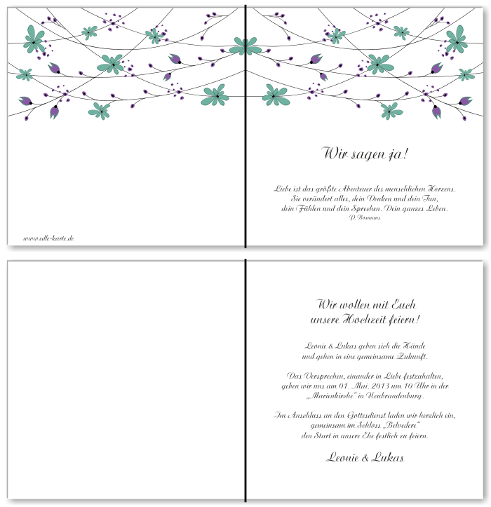  Einladungskarten Hochzeit, Hochzeitseinladungen, Hochzeitskarten, Einladungen für Hochzeit
