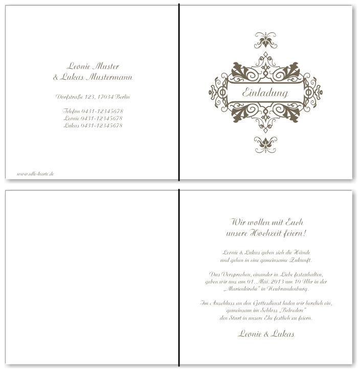  Einladungskarten Hochzeit, Hochzeitseinladungen, Hochzeitskarten, Einladungen für Hochzeit