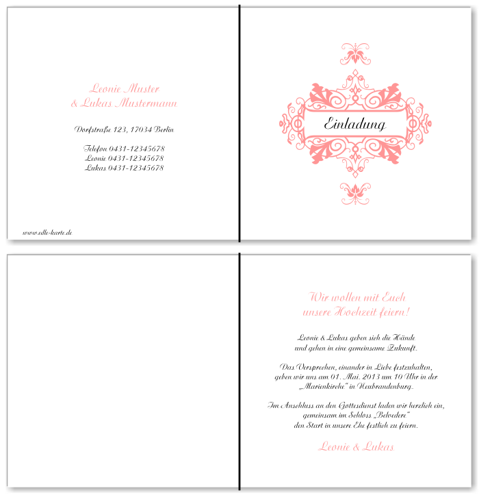  Einladungskarten Hochzeit, Hochzeitseinladungen, Hochzeitskarten, Einladungen für Hochzeit
