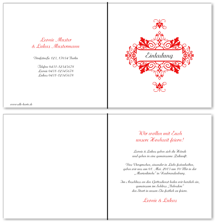  Einladungskarten Hochzeit, Hochzeitseinladungen, Hochzeitskarten, Einladungen für Hochzeit