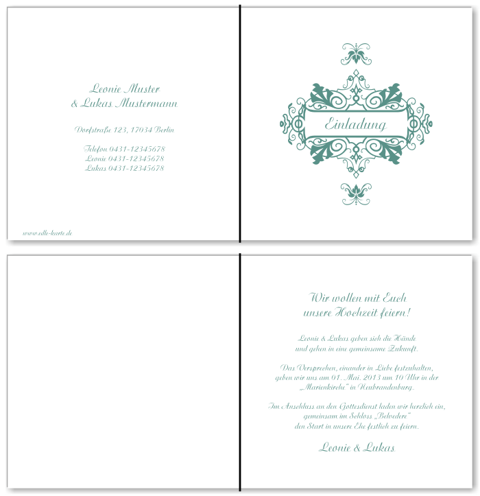  Einladungskarten Hochzeit, Hochzeitseinladungen, Hochzeitskarten, Einladungen für Hochzeit