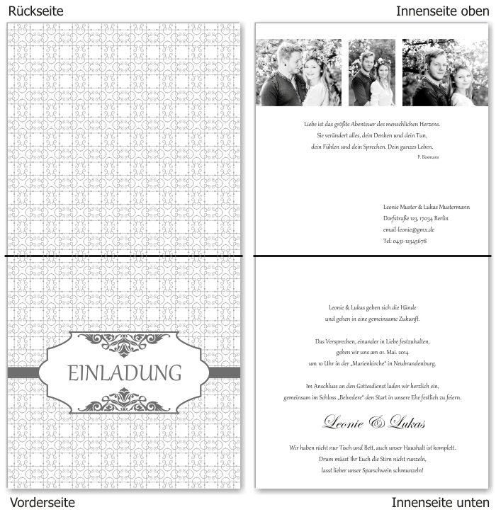  Einladungskarten Hochzeit, Hochzeitseinladungen, Hochzeitskarten, Einladungen für Hochzeit