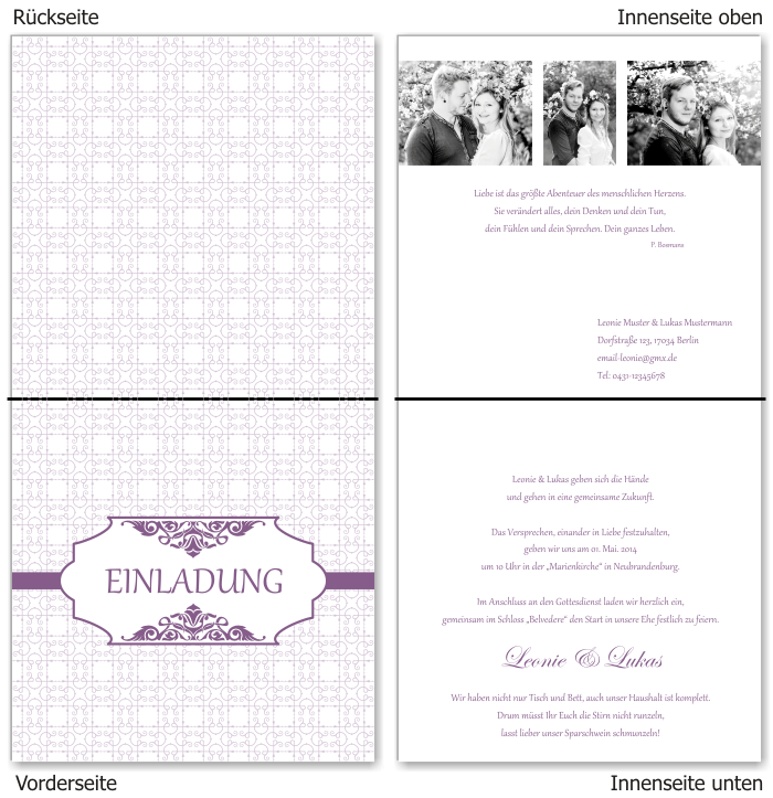  Einladungskarten Hochzeit, Hochzeitseinladungen, Hochzeitskarten, Einladungen für Hochzeit