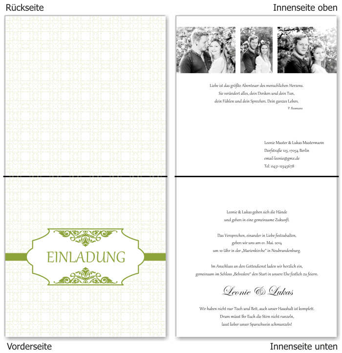  Einladungskarten Hochzeit, Hochzeitseinladungen, Hochzeitskarten, Einladungen für Hochzeit