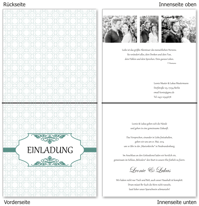  Einladungskarten Hochzeit, Hochzeitseinladungen, Hochzeitskarten, Einladungen für Hochzeit
