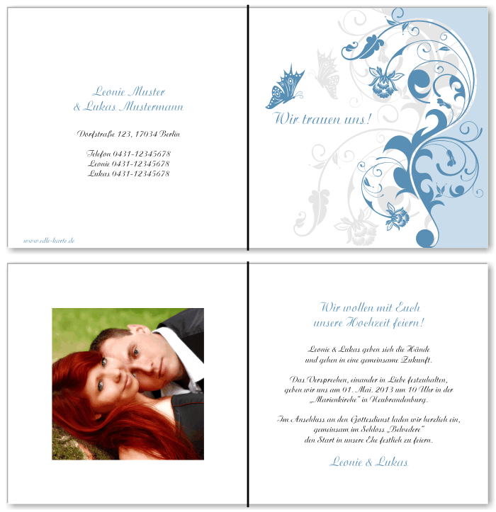  Einladungskarten Hochzeit, Hochzeitseinladungen, Hochzeitskarten, Einladungen für Hochzeit
