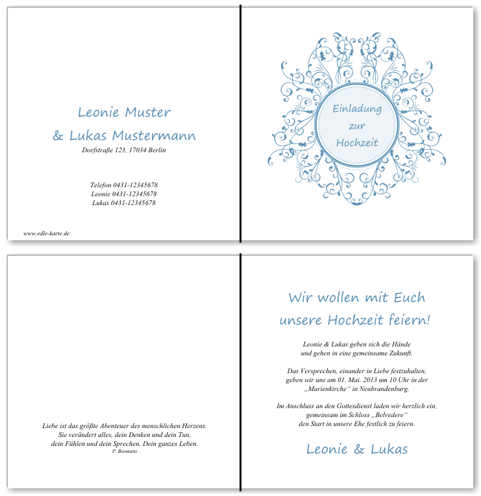  Einladungskarten Hochzeit, Hochzeitseinladungen, Hochzeitskarten, Einladungen für Hochzeit