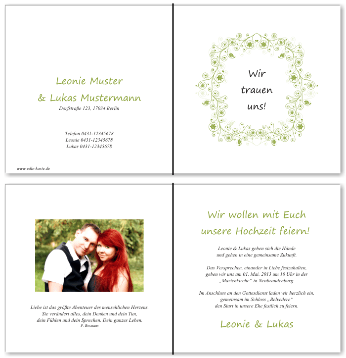  Einladungskarten Hochzeit, Hochzeitseinladungen, Hochzeitskarten, Einladungen für Hochzeit