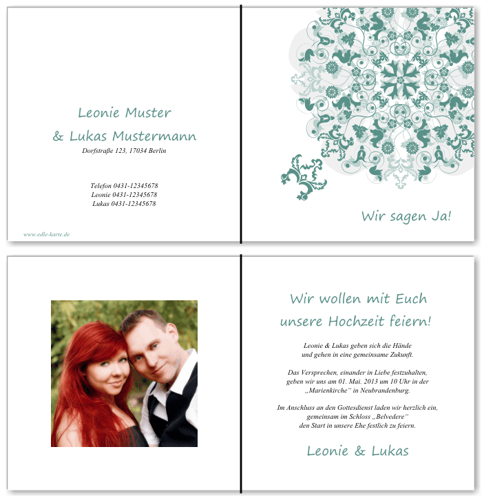  Einladungskarten Hochzeit, Hochzeitseinladungen, Hochzeitskarten, Einladungen für Hochzeit
