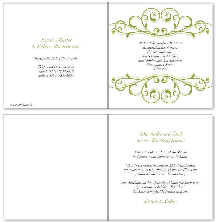  Einladungskarten Hochzeit, Hochzeitseinladungen, Hochzeitskarten, Einladungen für Hochzeit