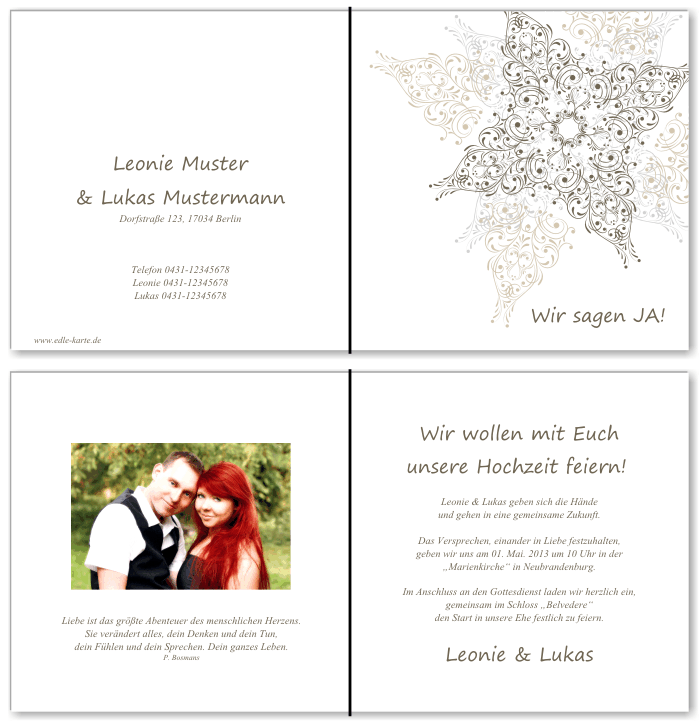  Einladungskarten Hochzeit, Hochzeitseinladungen, Hochzeitskarten, Einladungen für Hochzeit