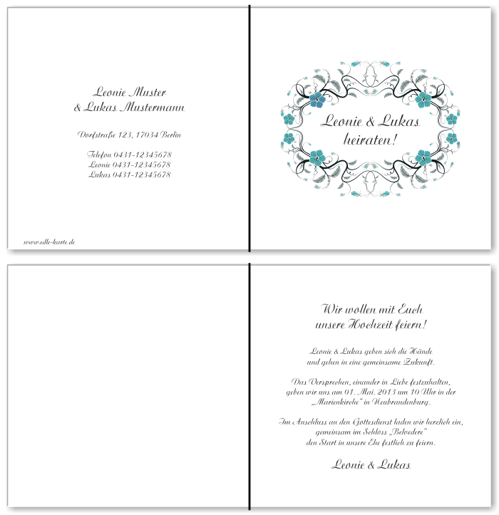  Einladungskarten Hochzeit, Hochzeitseinladungen, Hochzeitskarten, Einladungen für Hochzeit