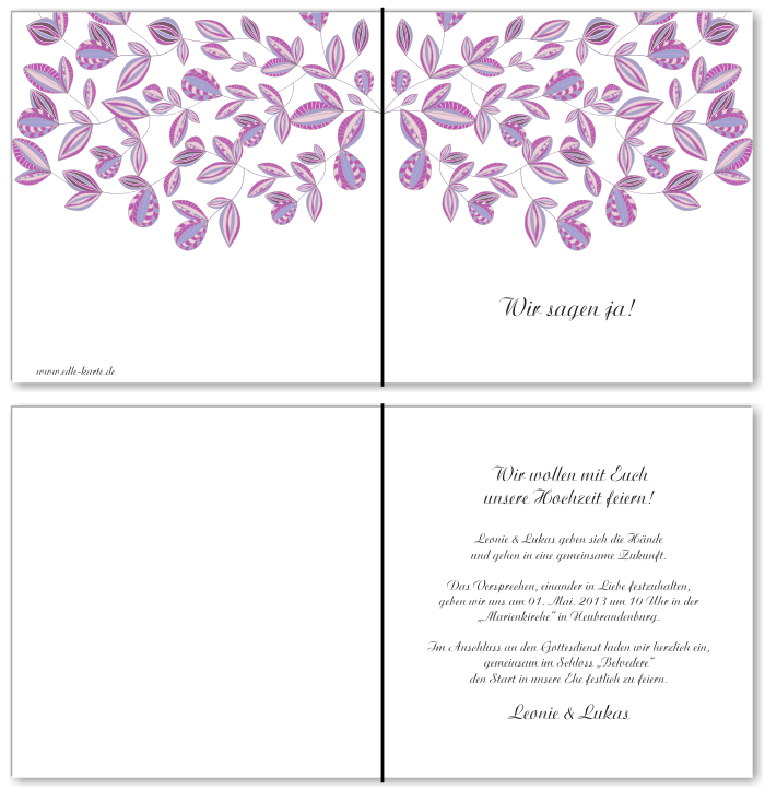  Einladungskarten Hochzeit, Hochzeitseinladungen, Hochzeitskarten, Einladungen für Hochzeit