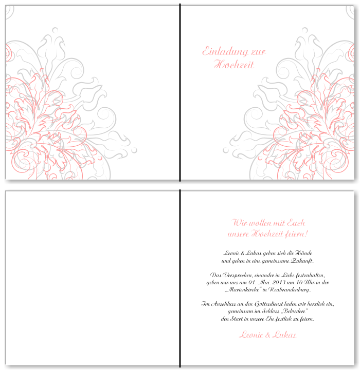  Einladungskarten Hochzeit, Hochzeitseinladungen, Hochzeitskarten, Einladungen für Hochzeit