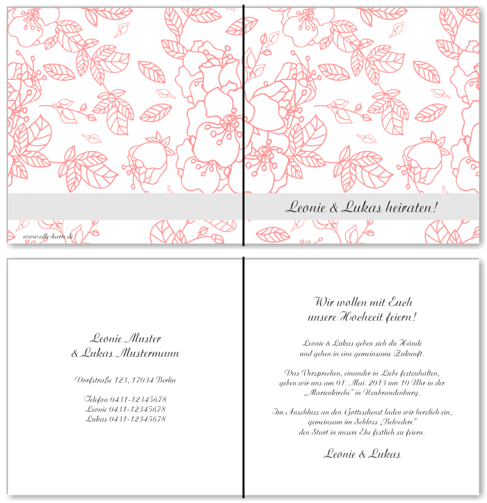 Einladungskarten Hochzeit, Hochzeitseinladungen, Hochzeitskarten, Einladungen für Hochzeit