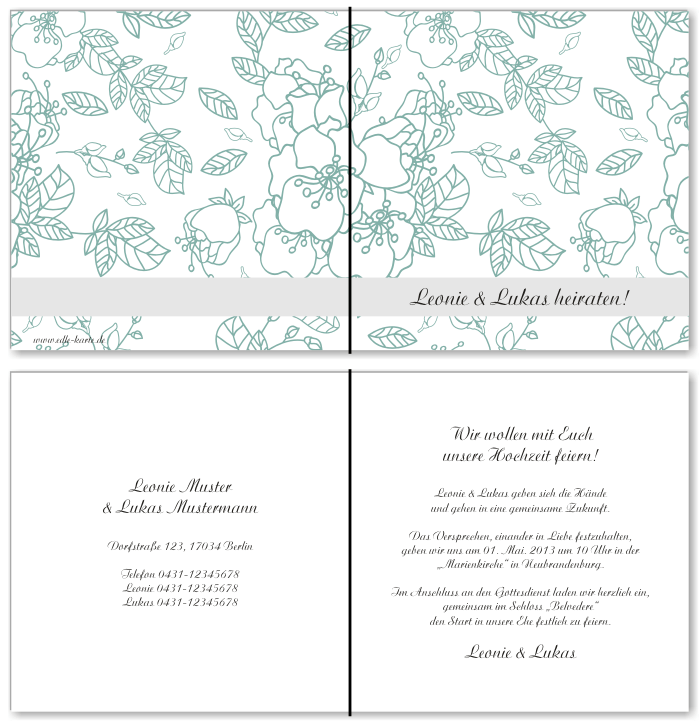  Einladungskarten Hochzeit, Hochzeitseinladungen, Hochzeitskarten, Einladungen für Hochzeit