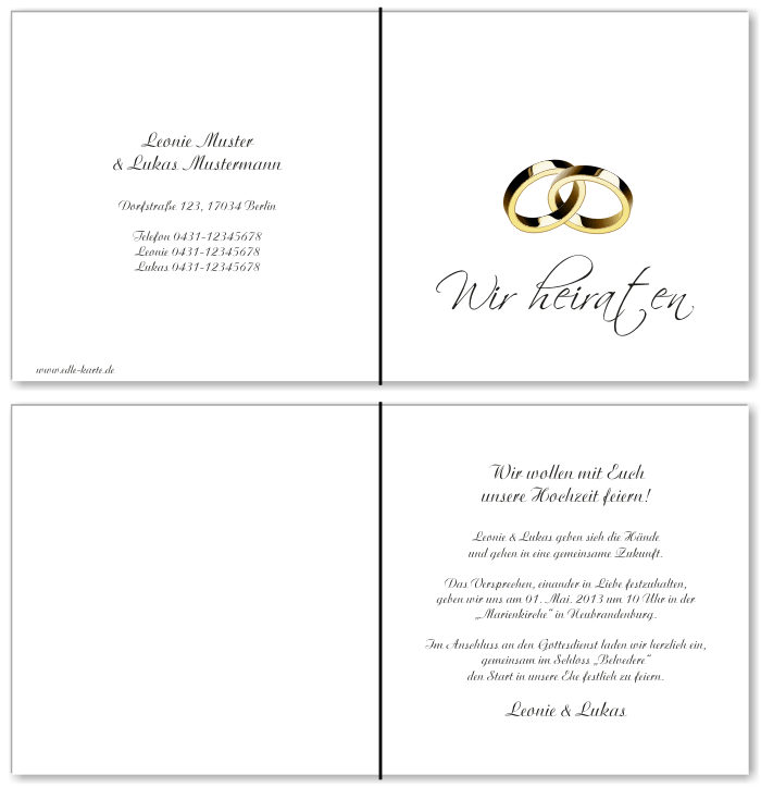  Einladungskarten Hochzeit, Hochzeitseinladungen, Hochzeitskarten, Einladungen für Hochzeit