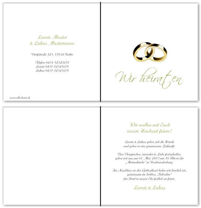  Einladungskarten Hochzeit, Hochzeitseinladungen, Hochzeitskarten, Einladungen für Hochzeit