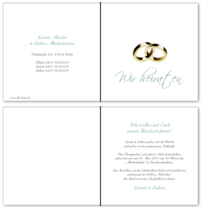  Einladungskarten Hochzeit, Hochzeitseinladungen, Hochzeitskarten, Einladungen für Hochzeit