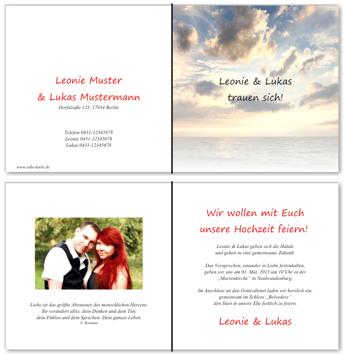  Einladungskarten Hochzeit, Hochzeitseinladungen, Hochzeitskarten, Einladungen für Hochzeit