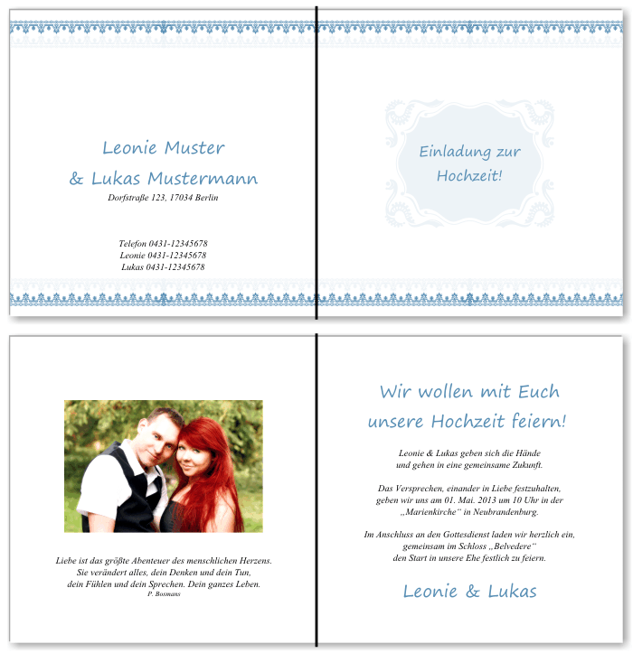  Einladungskarten Hochzeit, Hochzeitseinladungen, Hochzeitskarten, Einladungen für Hochzeit