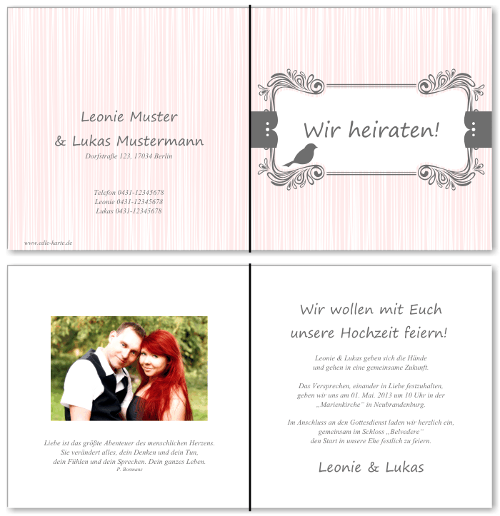  Einladungskarten Hochzeit, Hochzeitseinladungen, Hochzeitskarten, Einladungen für Hochzeit