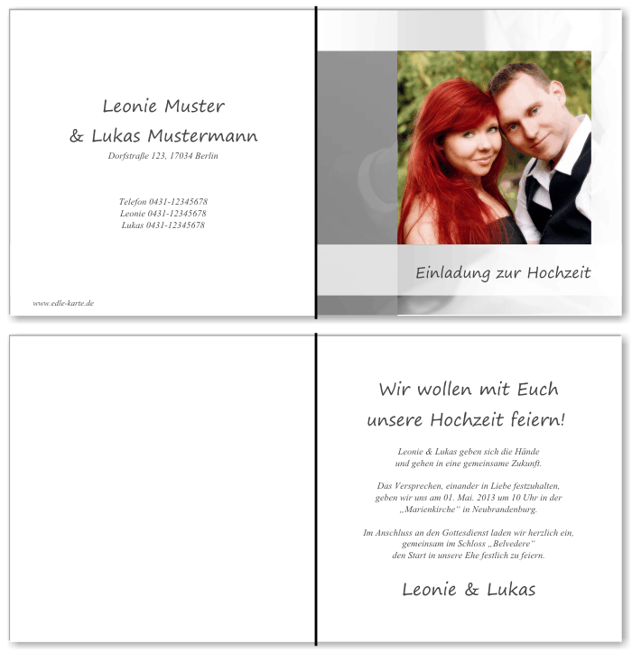  Einladungskarten Hochzeit, Hochzeitseinladungen, Hochzeitskarten, Einladungen für Hochzeit
