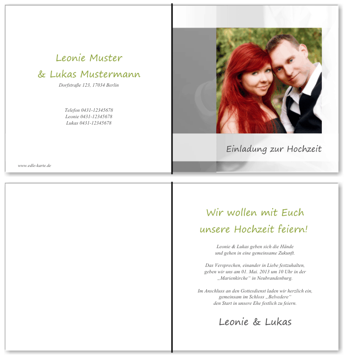  Einladungskarten Hochzeit, Hochzeitseinladungen, Hochzeitskarten, Einladungen für Hochzeit
