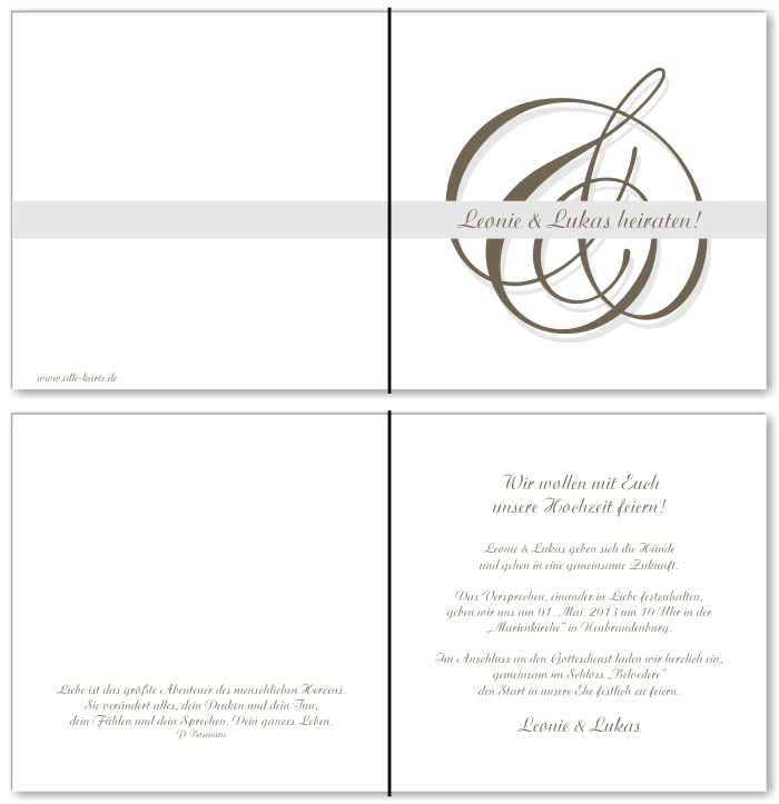  Einladungskarten Hochzeit, Hochzeitseinladungen, Hochzeitskarten, Einladungen für Hochzeit