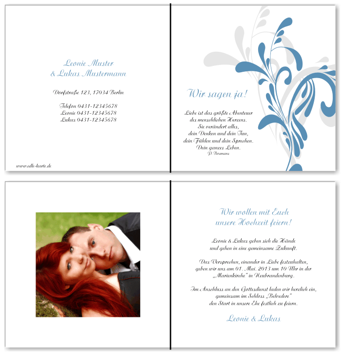  Einladungskarten Hochzeit, Hochzeitseinladungen, Hochzeitskarten, Einladungen für Hochzeit