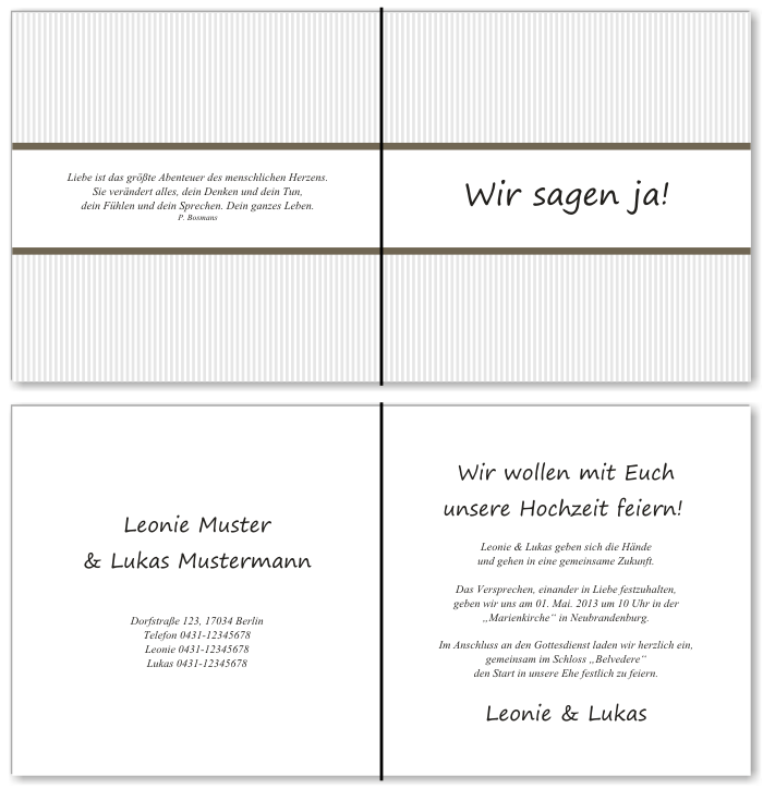  Einladungskarten Hochzeit, Hochzeitseinladungen, Hochzeitskarten, Einladungen für Hochzeit