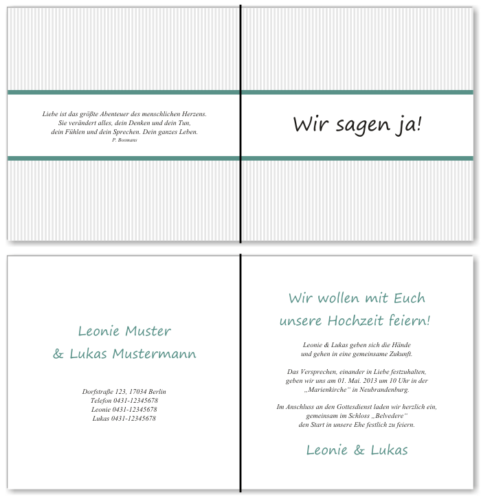  Einladungskarten Hochzeit, Hochzeitseinladungen, Hochzeitskarten, Einladungen für Hochzeit