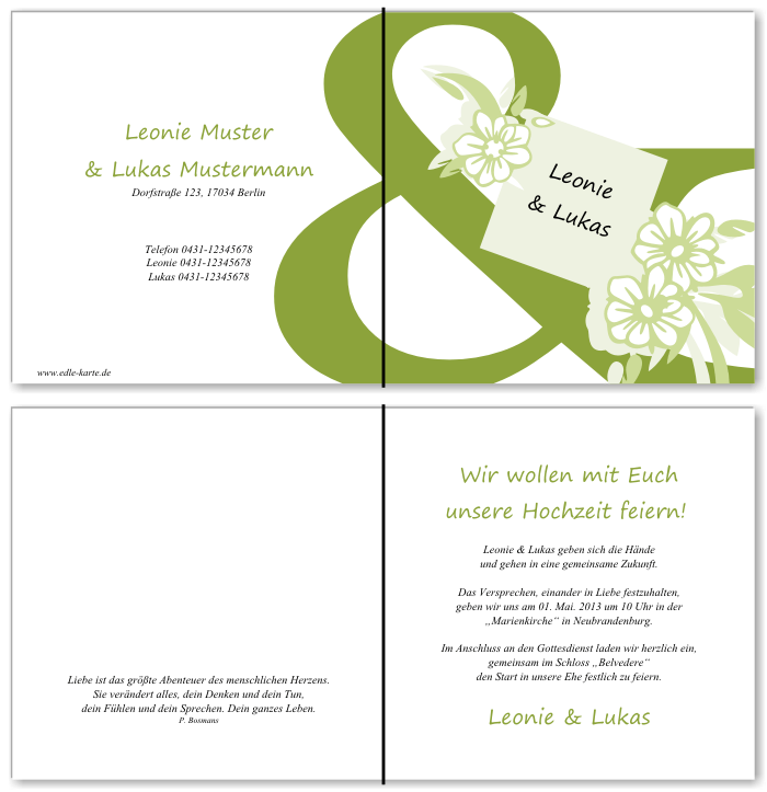  Einladungskarten Hochzeit, Hochzeitseinladungen, Hochzeitskarten, Einladungen für Hochzeit