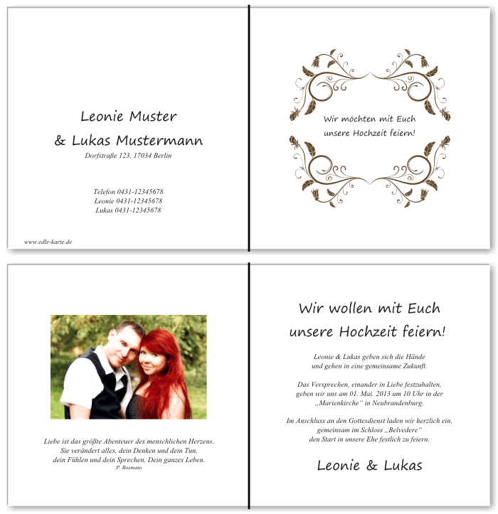  Einladungskarten Hochzeit, Hochzeitseinladungen, Hochzeitskarten, Einladungen für Hochzeit