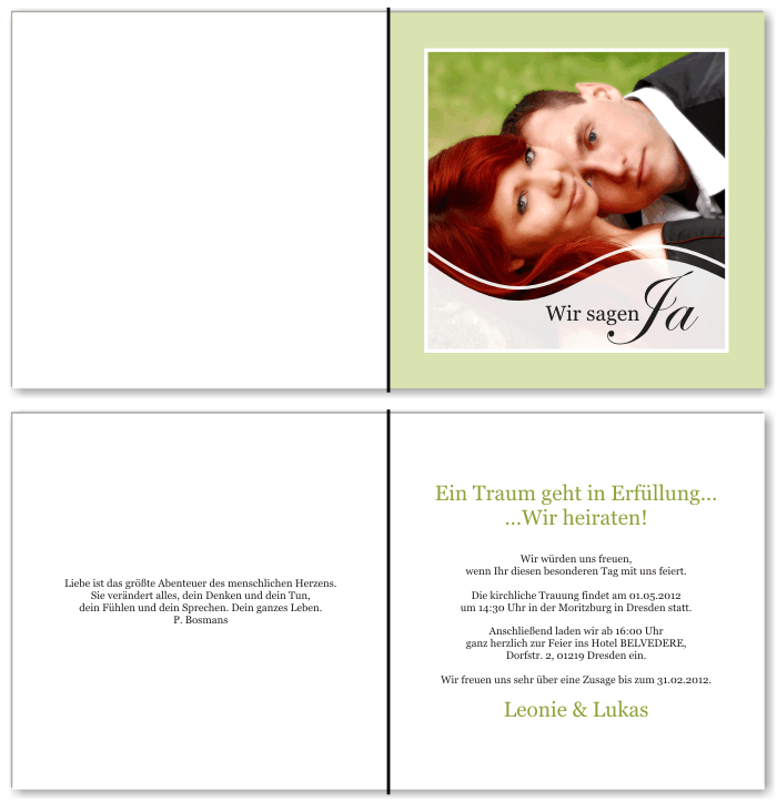  Einladungskarten Hochzeit, Hochzeitseinladungen, Hochzeitskarten, Einladungen für Hochzeit