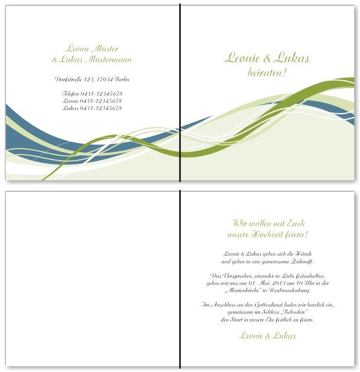  Einladungskarten Hochzeit, Hochzeitseinladungen, Hochzeitskarten, Einladungen für Hochzeit