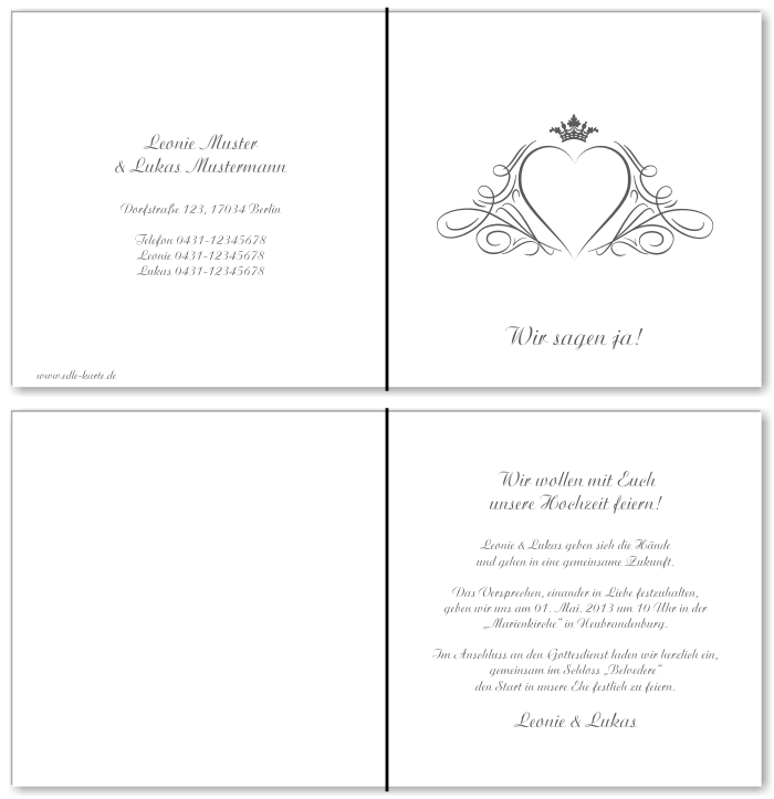  Einladungskarten Hochzeit, Hochzeitseinladungen, Hochzeitskarten, Einladungen für Hochzeit